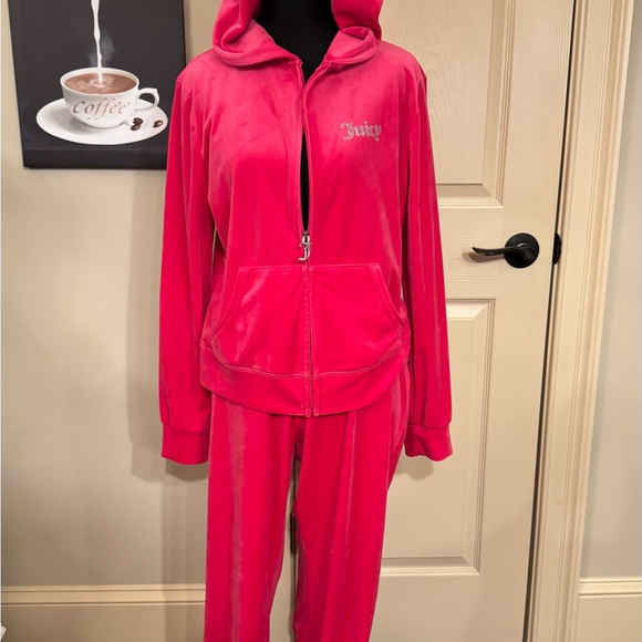 Juicy Couture Pants - Juicy Couture Hot Pink Velour Tracksuit Hoodie & Pants